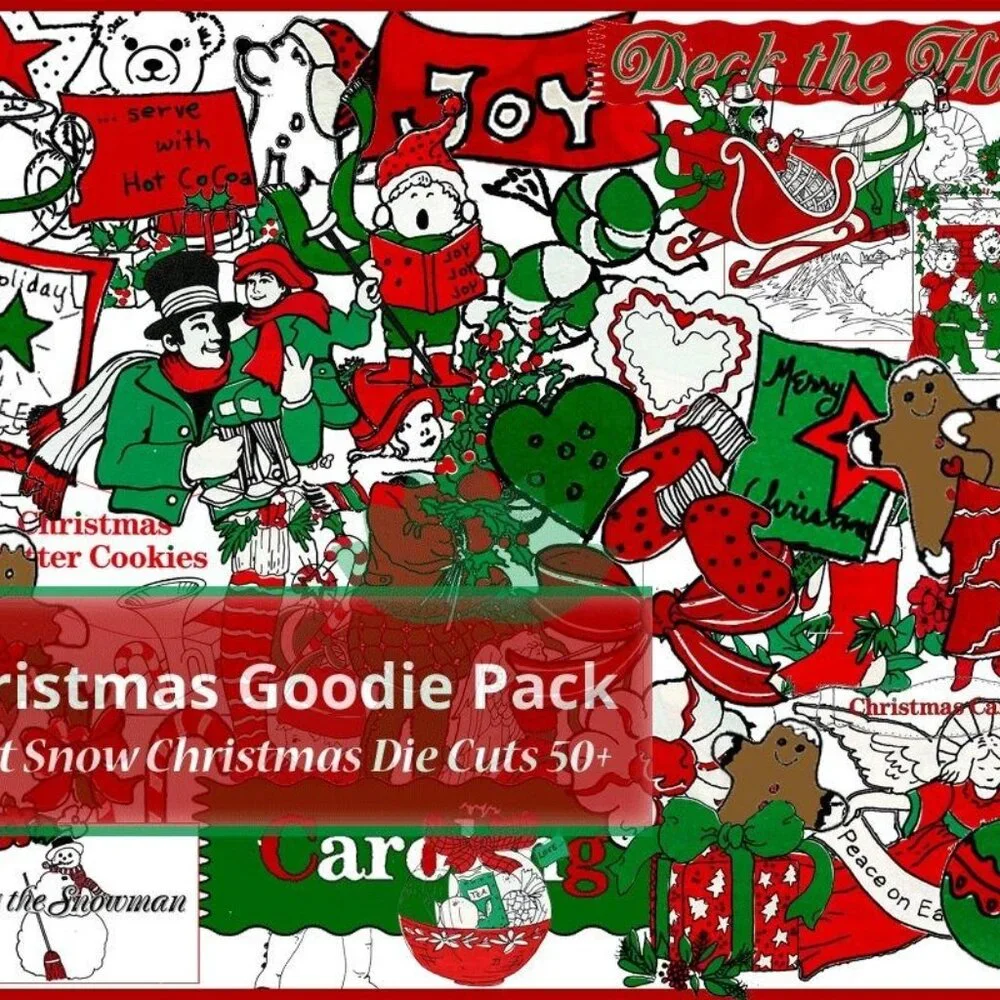 Lot 50 Christmas Die Cuts Unique Junk Journal Scrapbooking Supplies Ephemera u